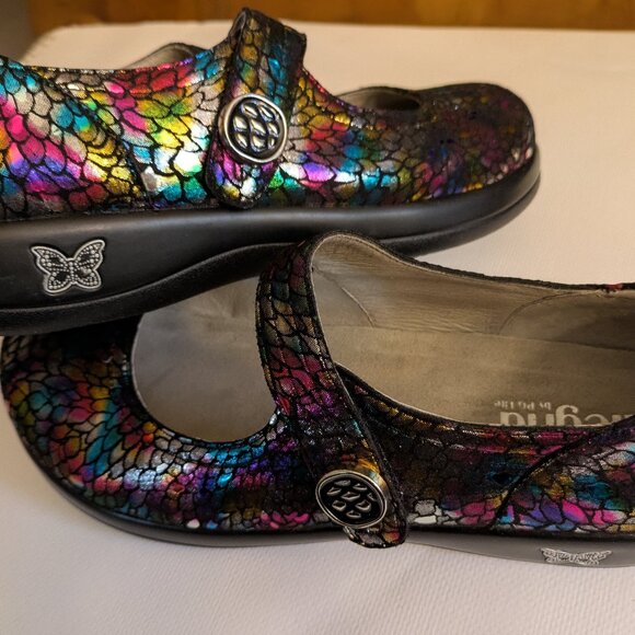 NEW Alegria Kourtney Minnow Rainbow Mary Jane Shoes, size 42 / US women’s 11.5 - Picture 2 of 5